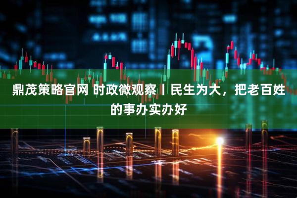 鼎茂策略官网 时政微观察丨民生为大，把老百姓的事办实办好